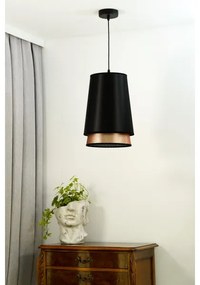 Lustră pe cablu BELL Duolla SHINY 1xE27/15W/230V d. 25 cm negru/cupru
