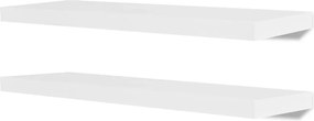 vidaXL Rafturi de perete, 4 buc., alb, 80 cm