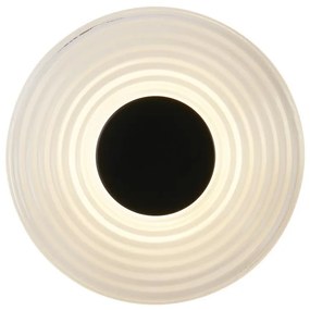 Aplica LED metal negru mat sticla clara Cleo