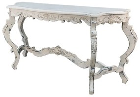 Consola alba, din lemn, aspect vintage,Belleuve