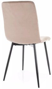 Scaun Daren velvet bej inchis/negru Blu40