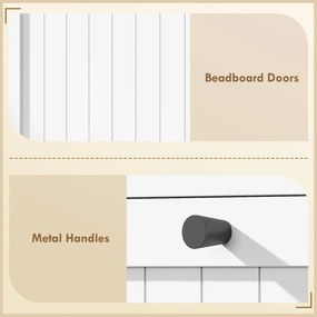 HOMCOM Dulap pentru pantofi 20 perechi, dulap îngust cu 4 sertare rabatabile, 2 compartimente, alb | Aosom Romania