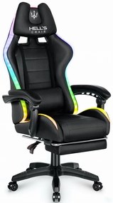 Scaun gaming HC-1039 LED RGB Black