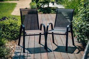 OFERTA Set 2 scaune de gradina TAVERNO gri/negru calitate II