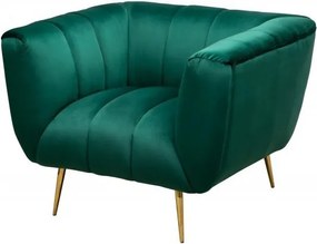 Fotoliu design elegant Noblesse, verde smarald