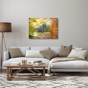 Tablou pe sticlă cu pescărie (70x50 cm)