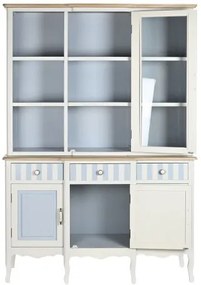 Vitrina, bleu, din lemn de paulownia, Charme