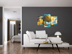 Tablou - Casă cu portocale I. (90x60 cm)