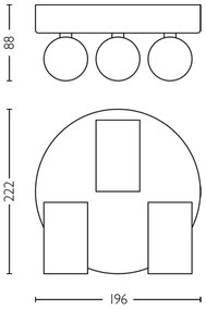 Spot pentru baie Philips IDRIS 3xGU10/5W/230V IP44 negru/auriu