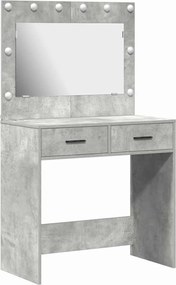 vidaXL Masă de Machiaj Gri din beton 78,5 x 41 x 135 cm Lemn compozit