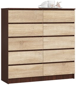 Comodă Kapil III (wenge + Stejar sonoma). 1069388