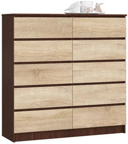 Comodă Kapil III (wenge + Stejar sonoma). 1069388