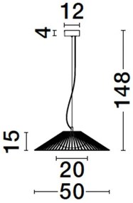 Pendul LED stil modern minimalist BRUME D-50cm