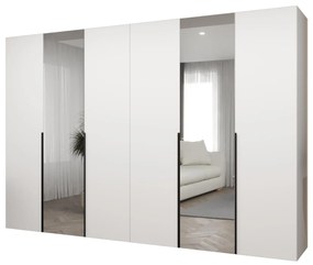 Dulap de haine 300 cm Alice 2 (alb + Negru). 1126192