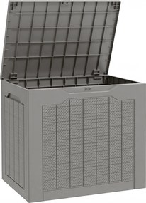 Outsunny Cufăr de Grădină cu Mânere, Container pentru Unelte Impermeabil, 56x41x50 cm, Bej Deschis | Aosom Romania