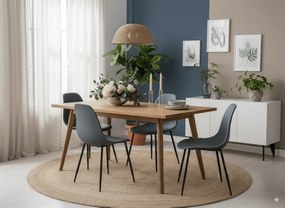 PROMOTIE Scaun Osaka gri ardesie cu picioare negre a doua calitate