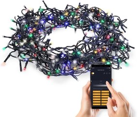 Instalație de Crăciun de exterior 240xLED/8 funcții 17m Wi-Fi Tuya IP44 Solight 1V12-WIFI