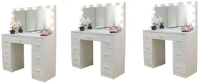 JAKS Măsuță de toaletă hollywood Deluxe cu iluminare LED albă