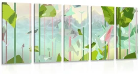 Tablou 5-piese paradisul abstract