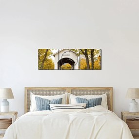 Tablou cu podul în Oregon (cu ceas) (90x30 cm)