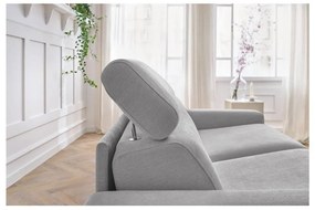 Canapea gri deschis extensibilă 195 cm Monaco – Bobochic Paris