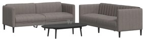 vidaXL Set de canapele, 2 piese, gri taupe, material
