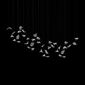 Element decorativ suspendat design frunze care cad din tavan QUERCUS