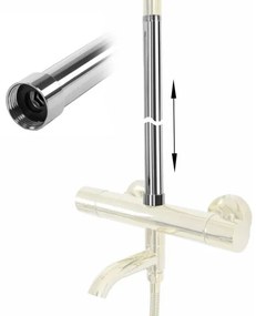 REA-K0881- Bară de prelungire pentru set de duș/cadă, 51,5 cm, crom lucios