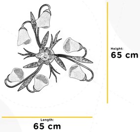 Plafonieră ONLI ALGA 6xE14/6W/230V bronz