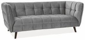 Canapea Castello 3 velvet gri/wenge Blu14