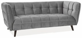 Canapea Castello 3 velvet gri/wenge Blu14