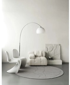 Covor gri rotund din lână ø 200 cm Morphic Organica – Agnella