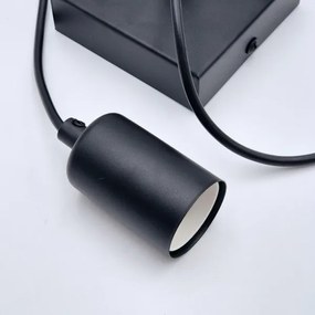 Lustră pe cablu ASTRID 1xE27/60W/230V negru mat