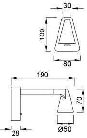 Aplica de perete LED stil minimalist AFRICA III