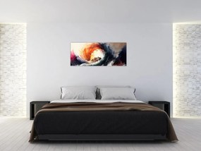 Tablou - În vârtejul potopului, acuarelă (120x50 cm)