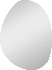HOMCOM Oglindă de Baie LED cu Comutator Tactil Inteligent și Intensitate Reglabilă, 80x5x60 cm, Argintiu | Aosom Romania