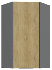 Dulap superior de bucătărie de colț Carminia 60x60 GN-108 1F (45) (stejar cremona + antracit). 1127937