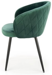 Scaun de bucaterie Meta, verde/negru