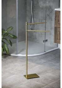 GEDY TR3188 Trilly suport cu suport pentruprosoape, pătrat, auriu mat