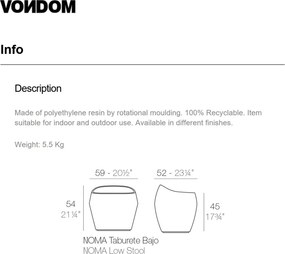 Scaun / Taburete de exterior / interior design modern premium MOMA STOOL 45059A Vondom