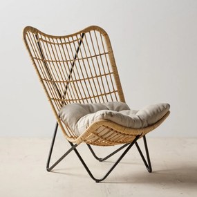 Fotoliu în culoare naturală țesut – Ixia