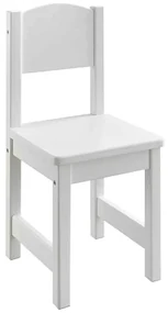 SCAUN COPII NINO, 28X28X32/60 CM, ALB, LEMN DE PIN