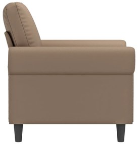 Canapea de o persoana, cappuccino, 60 cm, piele ecologica Cappuccino, 92 x 77 x 80 cm