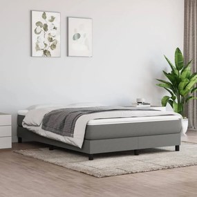 3120509 vidaXL Cadru de pat, gri închis, 140x190 cm, material textil