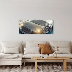Tablou cu Audi - gri (120x50 cm)