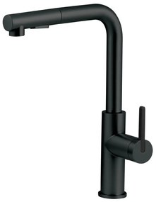 Baterie de chiuvetă cu cap de duș detașabil Deante BKM_N73M MOMI negru