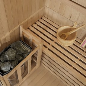 Tradičná saunová kabína / fínska sauna Tampere 150 x 110 cm 4,5 kW