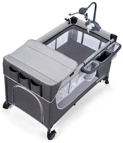 Pătuț portabil LEODY gri KINDERKRAFT