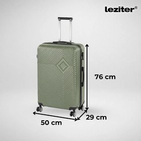 TraveLux Pro valiză mare cu capac dur 76x50x29 cm verde măslin
