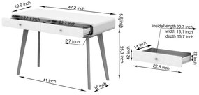 Birou 50x120 cm Cassie – Støraa